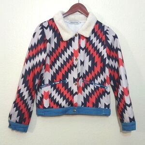 USED MISSLOOK JACKET SIZE S MULTI COLOR. HAS STAINS AS SEEN IN PHOTOS